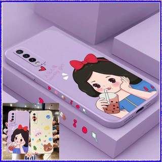 Snow white 🔥 For เคส vivo Y17 Y12 Y15 Y12i Y11 Y11S เคส VIVO Y20 Y20i Y12S Y20SG Y19C Y93 Y85 V9 Z3X Z1 y5s y19 z5i Y9s Y67 Y66  เคส VIVO S1 Y70S Y51S z3i z3 v11i iqoo Z3 Y72-5G bear bunny cartoon soft phone case เคสโทรศัพท์ขอบตรงลายดอกไม้ย้อนยุค