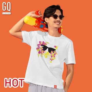 UHNc //GQColor™ เสื้อยืดเปลี่ยนสี ลายแว่นกันแดด สีขาว!