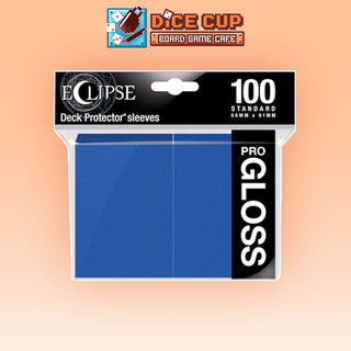 [ของแท้] Eclipse Gloss Standard Sleeves: Pacific Blue (100) Board Game