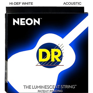 DR Strings NEON NWA-12 สายกีตาร์โปร่ง เบอร์ 12 เรืองแสงในที่มืด สายเคลือบ (Medium, 12-54) ** Made in USA **