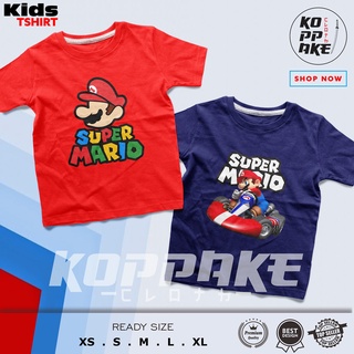 เสื้อยืด พิมพ์ลาย Super Mario Bros Kart สําหรับเด็ก