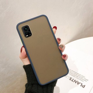 [ส่งจากไทย] เคสกันกระแทก ปุ่มสีผิดด้าน Vivo V20Pro เคสโทรศัพท์ ออฟโป้ ขอบนิ่มหลังแข็ง เคส