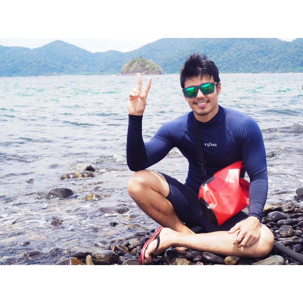 Lock skin ผู้ชาย/ เสื้อดำน้ำตื้น (คอกลม) เสื้อดำน้ำ เสื้อกันUV 99% มาตรฐานUSA