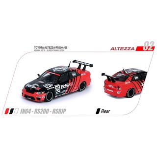 INNO64 1/64 : IN64-RS200-RSRJP : Toyota Altezza #25 Advan RS*R Super Taikyu 2001