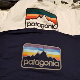 พร้อมส่ง Box-1 เสื้อยืด ผ้าฝ้ายแท้ พิมพ์ลาย Patagonia Daily Commutes สําหรับผู้ชาย