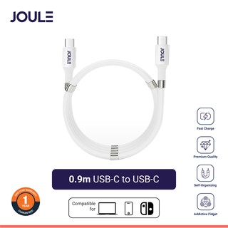 สายชาร์จมือถือแบบมีแม่เหล็กดูดยี่ห้อ Joule แบบ USB Type C to USB Type C รองรับ 3A/2.1A Fastcharging ยาว 0.9 เมตร