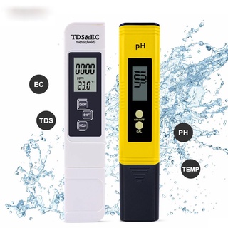 เครื่องทดสอบคุณภาพน้ำ ดิจิทัล, TDS, PH meter, EC meter เครื่องทดสอบอุณหภูมิ ไฮโดรโปนิกส์ วัดน้ำดื่ม