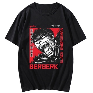 เสื้อยืดใหม่ตลกการ์ตูนญี่ปุ่นเข้ม Berserk Guts แขนสั้นฤดูใบไม้ผลิฤดูร้อนชายฮิปสเตอร์พิมพ์การ์ตู pyk