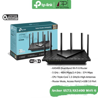 💥SALE💥TP-LINK Wi-Fi 6 Router Dual-Band Gigabit รุ่นArcher AX73/AX5400(ประกันLifetime)