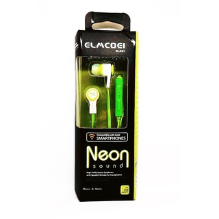 เมาส์ EarPhone+Mic Neon (Elmcoei) EL-334