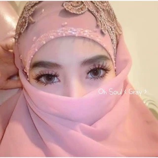 คอนแทคเลนส์🌈Oh Soul🌈 Brown / Gray (Kitty Kawaii) ขนาดบิ๊กอาย💖 ลายฮิต TikTok