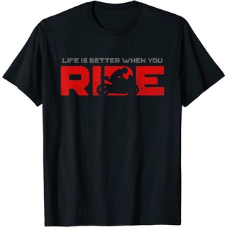 เสื้อยืดผ้าฝ้ายพรีเมี่ยม เสื้อยืด พิมพ์ลาย Life is Better If You Ride สไตล์วินเทจ สําหรับผู้ใหญ่