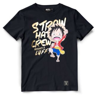 เสื้อยืดผ้าฝ้ายเสื้อยืดวันพีช One piece 518-BK LUFFY-SDL XL  XXL 3XL