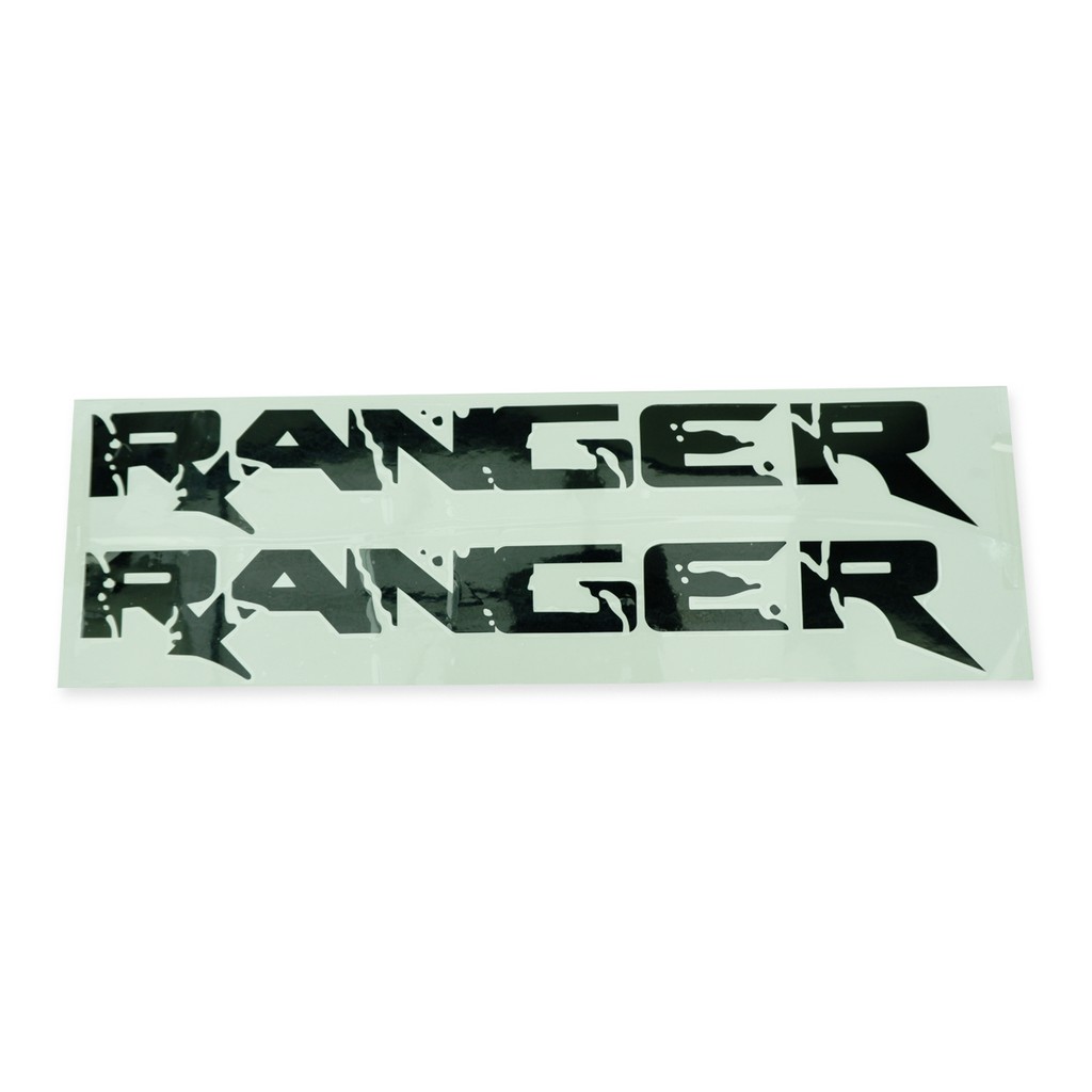 สติ๊กเกอร์ Sticker "RANGER" ติดข้าง ซ้าย+ขวา ฟอร์ด แรนเจอร์ สีดำ สำหรับ Ford Ranger ปี 2012-2018
