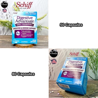 [Schiff] Digestive Advantage Daily Probiotic  2 Billion CFUs 50 or 80 Capsules โปรไบโอติก 2 พันล้านตัว