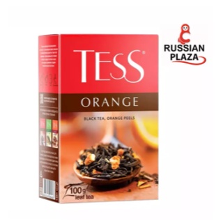 ชาดำชนิดใบ TESS ORANGE ขนาด 100 กรัม (черный листовой чай, 100 г) สินค้าจากรัสเซีย ชาดำคุณภาพดี