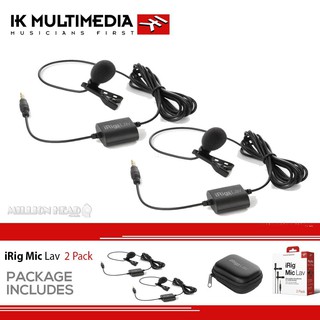 IK Multimedia : iRig Mic Lav 2 Pack (ไมโครโฟนหนีบปกเสื้อแบบ Pack คู่ 1 กล่องมี 2 ตัว สำหรับ SmartPhone )