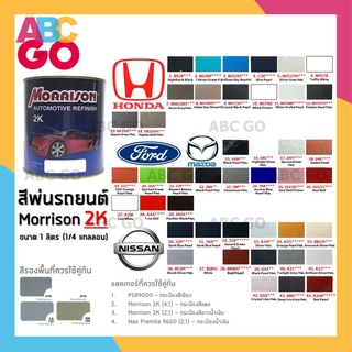 สีพ่นรถยนต์ 2K สีฮอนด้า ฟอร์ด มอร์ริสัน สีแห้งเร็ว สีใส่กา 1 ลิตร ราคาถูก - MORRISON 2K HONDA Ford Automotive paint 1L