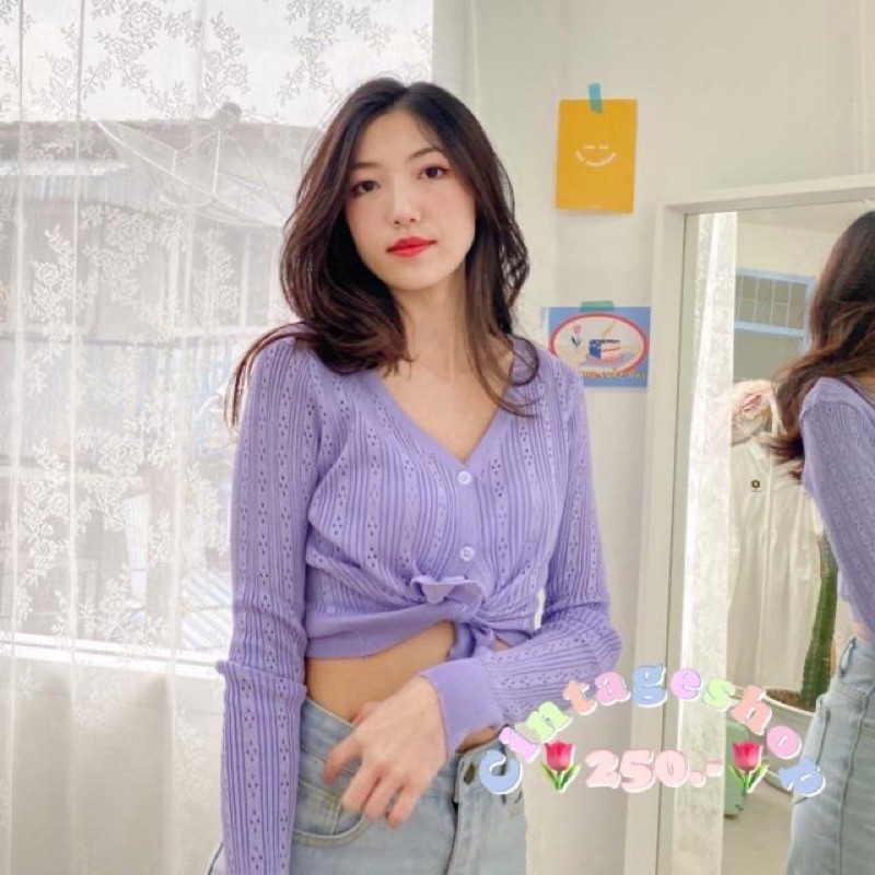 Cintageshop : เสื้อคลุมลายฉลุ