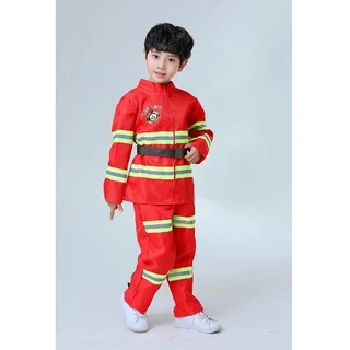 ชุดดับเพลิงเด็ก 🚒 ปืนฉีดน้ำ fire fighter suit for kids ชุดอาชีพเด็ก ชุดนักดับเพลิงเด็ก เสื้อนักดับเพลิงเด็กภาค