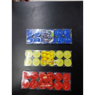 เทียนหอมอโรม่า1แพค12ชิ้น