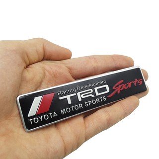 สติกเกอร์โลโก้อลูมิเนียม สําหรับติดตกแต่งรถยนต์ Toyota TRD