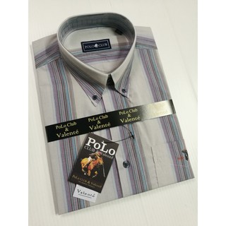 Polo Valente" เสื้อเชิ้ตแขนสั้นลายริ้วผ้า COTTON CVC เนื้อแน่นสวมใส่สบายจัดลายใหม่มาลด 70% จาก 1,690 บาทเหลือ 490 บาท