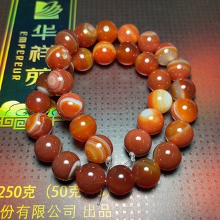 ORANGE AGATE อาเกตส้ม 12 มิล *ขายส่ง* หินนำโชค หินมงคล เครื่องประดับ หินสี กำไลหิน หินเส้นยาว