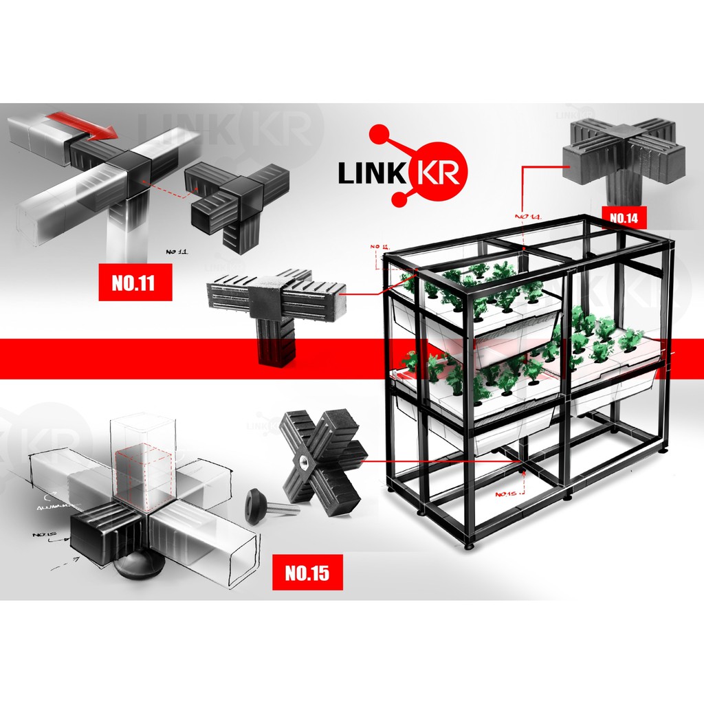 ข้อต่อพลาสติก 1นิ้ว - 5 ทางตรง ทนแดด ทนฝน แข๊งแรง ท่อเหลี่ยม อลู1นิ้ว - Link KR - No.14 - รูปที่ 2