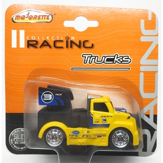 Majorette Racing Truck Pull Back - no.3 - Racing Truck - Yellow Color /scale 1/72 (3 inches) in Package