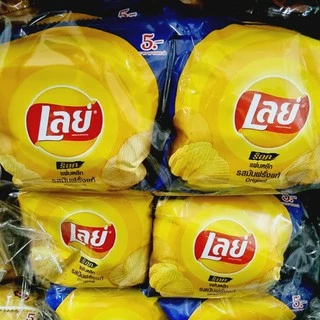 เลย์ ซอง 5 บาท x 12 ซอง มันฝรั่ง เลย์ รสดั้งเดิม สาหร่าย บาบิคิว