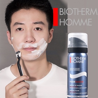 Biotherm Homme Foam Shaver 50ml โฟมโกนหนวดเนื้อนุ่มละมุนสูตรอ่อนโยนกับผิวหน้าผู้ชายสินค้านำเข้าจากต่างประเทศ