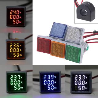 cre ดิจิตอล 3 in 1 ac โวลต์มิเตอร์แอมมิเตอร์แผงมิเตอร์ 60-500 v 0-100 a 20-75 hz 22 มม.