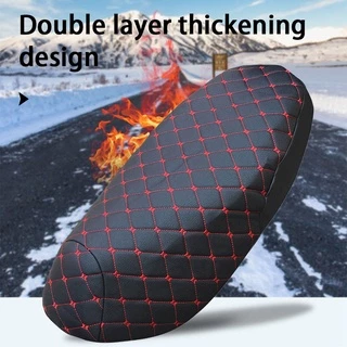 SEAMETAL ผ้าคลุมเบาะรถจักรยานยนต์ หนัง 3D PU อ่อน กันน้ํา กันรอยขีดข่วน กันแดด สําหรับ HONDA YAMAHA