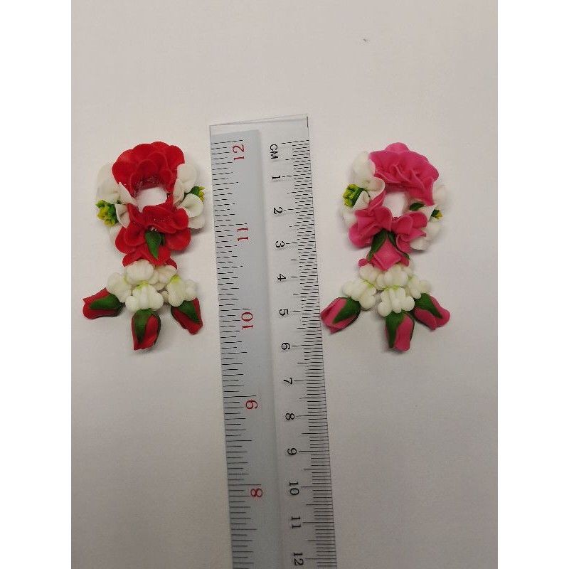 พวงมาลัยดินปั้น มาลัยประดิษฐ์ งานฝีมือ ขนาด 1x2 นิ้ว / 2x4 นิ้ว - รูปที่ 3