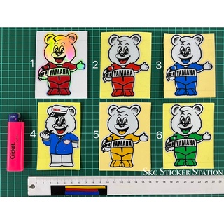 สติกเกอร์สะท้อนแสง ลายหมี yamahabear สีรุ้ง แดง น้ําเงิน เหลือง เขียว สําหรับตกแต่งรถยนต์ yamaha