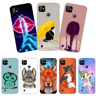 เคสโทรศัพท์ซิลิโคนลายหมาป่าสําหรับ Infinix Smart Hd 2021X612B 6 . 1 "