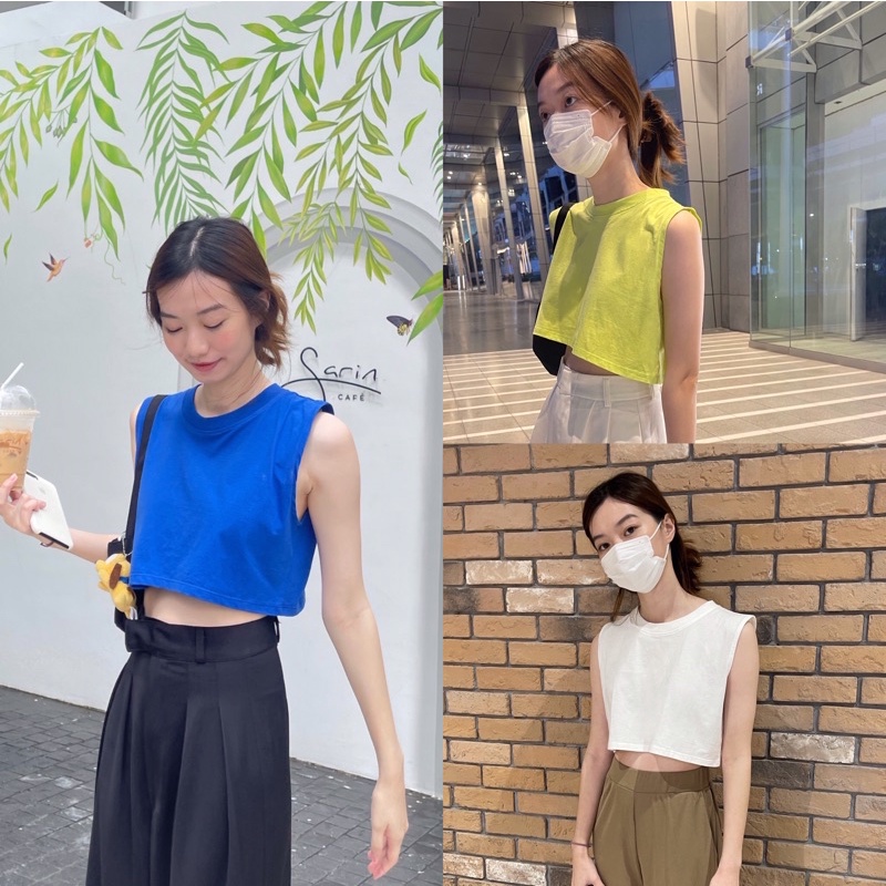 sunny crop thanan.closet เสื้อแขนกุด