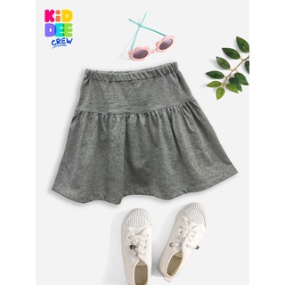 KiddeeCrew กระโปรงสั้นสีเทาลาย gray striped short skirt กระโปรงเด็ก เหมาะสำหรับอายุ 2-10 ปี