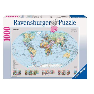 จิ๊กซอว์ Ravensburger - Political World Map  1000 piece  (ของแท้  มีสินค้าพร้อมส่ง)