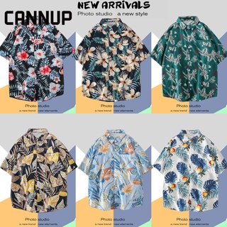 CANNUP เสื้อ เสื้อลายดอก เสื้อฮาวาย ส่ได้ทั้งชาย-หญิง ใส่สบายๆ เสื้อสงกรานต์ FS023284