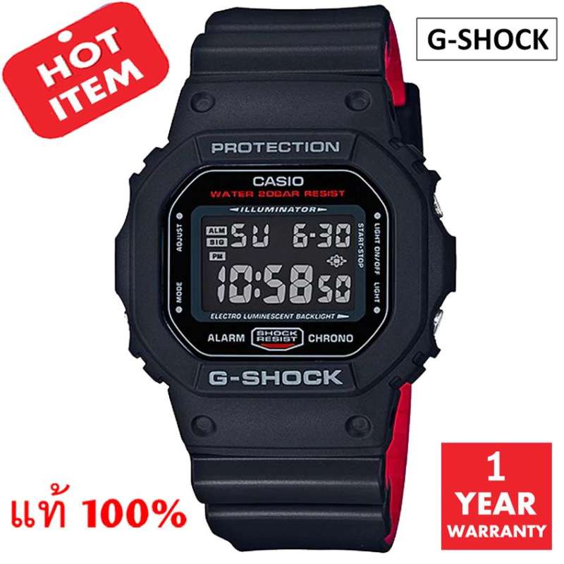นาฬิกา / นาฬิกาข้อมือ CASIO G-SHOCK รุ่น DW-5600HR-1DR มั่นใจแท้ 100% -ประกัน CMG