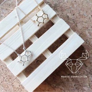 Molecule necklace (silver/gold)