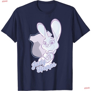 การพิมพ์ฝ้ายNew Disney Zootopia Juddy Hopps Pastel Line Pop Graphic T-Shirt เสื้อยืด ดพิมพ์ลาย ดผ้าเด้ง คอกลม cotton แฟช