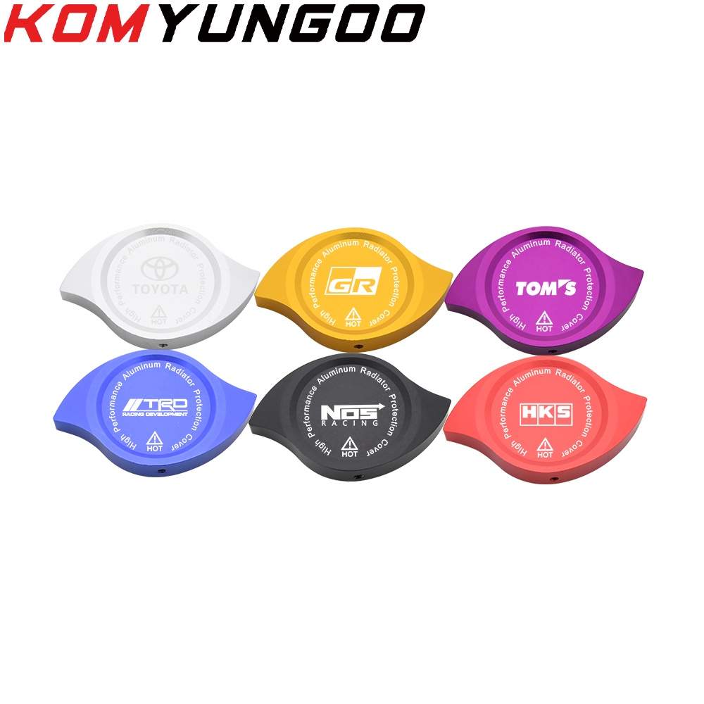 TOYOTAโลโก้ อลูมิเนียมฝาหม้อน้ำ ที่ครอบฝาหม้อน้ำซิ่ง ฝาหม้อน้ำแต่ง ฝาครอบหม้อน้ำ ฝาปิดถังหม้อน้ำ ครอบฝาหม้อน้ำ TRD GR TOM'S HKS NOS