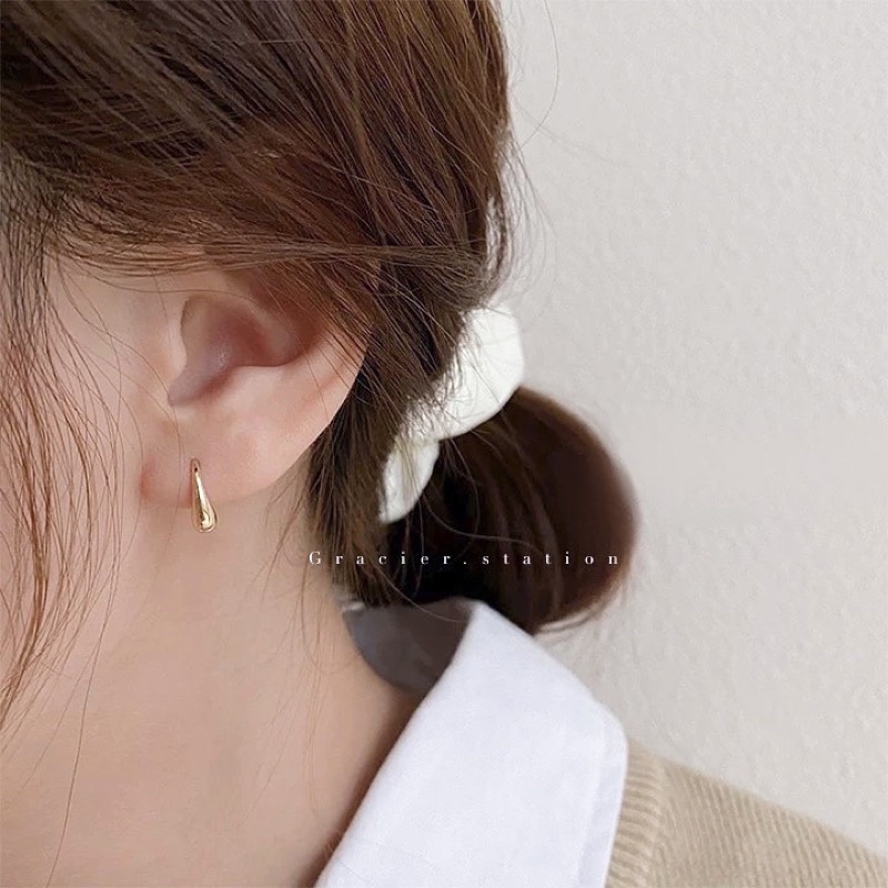 ต่างหูหยดน้ำมินิมอล ใส่สบายไม่ต้องใช้แป้นต่างหู
