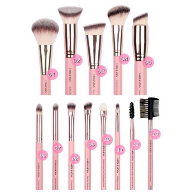 แปรงแต่งหน้าด้ามชมพู MeiLinda Gatsby Rose Brush