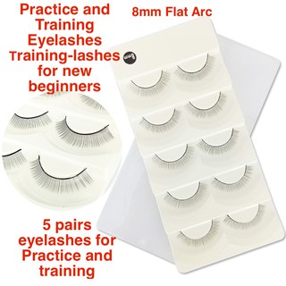 ขนตาปลอม 5 คู่ สำหรับมือใหม่ สำหรับฝึกBeginners Eyelashes for Practice &amp; training Practice and Training Eyelashes training-lashes for new beginners