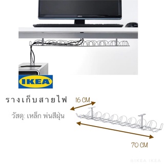 🔥พร้อมส่ง🔥IKEA_SIGNUM ซิกนุ่ม รางเก็บสายไฟ รางเก็บสายคอมพิวเตอร์ แบบแนวนอน ใช้สกรูยึดติดกับโต๊ะ