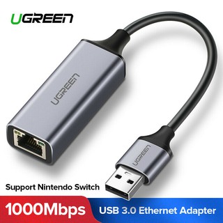 Ugreen Ethernet Adapter USB 3.0 2.0 to RJ45 Lan Network Card for Mac OS, Win 10(Gray Aluminum)(50922)